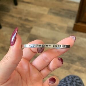 MantraBand Silver 'You Are My Sunshine' Bracelet